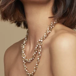 Collier Trévise strass doré