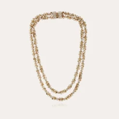 Collier Trévise strass doré