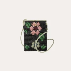 Sac pochette portable raphia