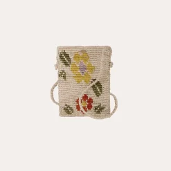 Sac pochette portable raphia
