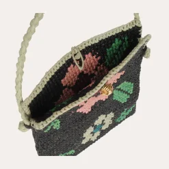 Sac pochette portable raphia
