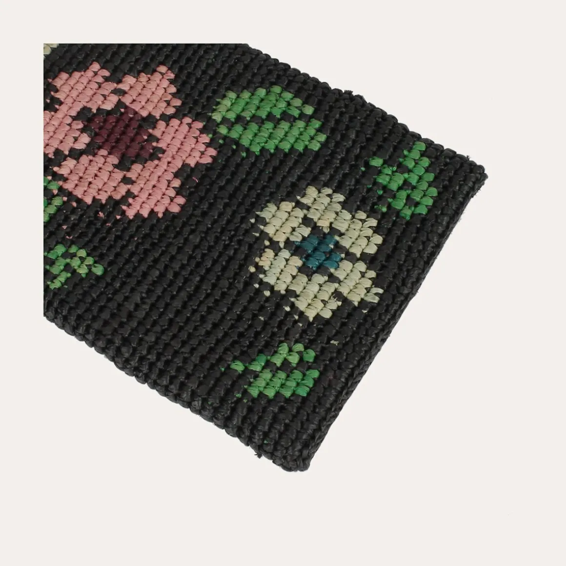 Sac pochette portable raphia