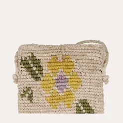 Sac pochette portable raphia
